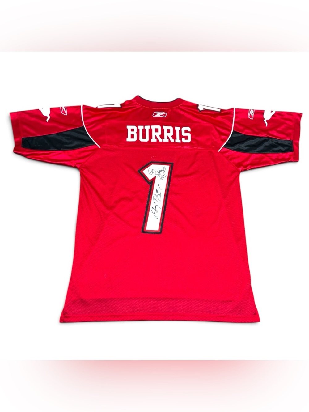Henry Burris Calgary Stampeders Signed CFL Football Reebok Jersey Red Men Large